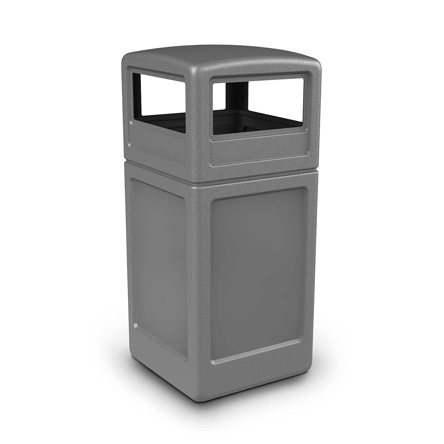 73290399 PolyTec 42 Gallon Square Waste Container with Dome Lid Color