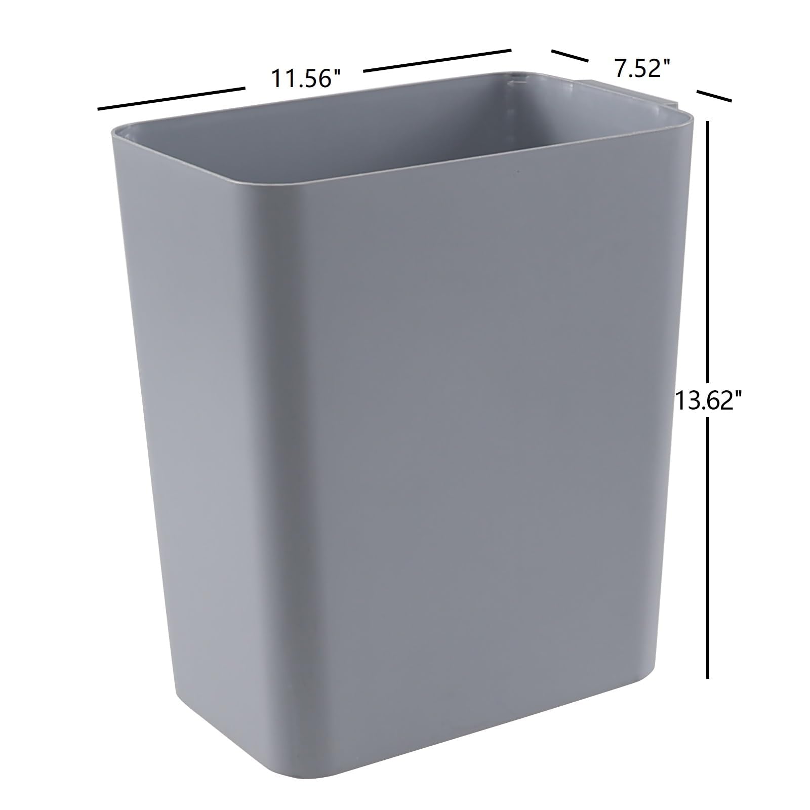 Pack of 3 Rectangular Office Wastebasket Trash Can (3 Count)