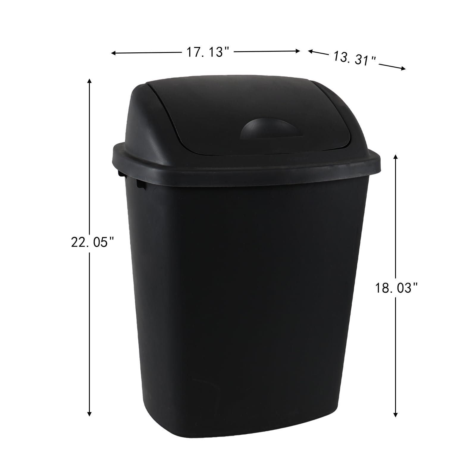 4 Pack 11 Gallon Swing Top Trash Can (4 Count)