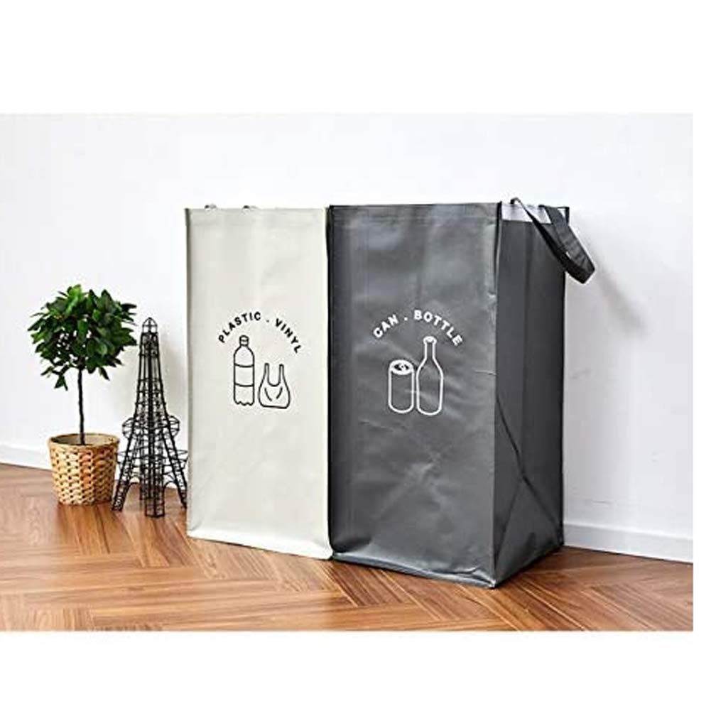 Separate Recycling Waste Bin Bags for Kitchen Home Recycle Garbage Trash Sorting Bins Organizer Waterproof Baskets Compartment Container (2 Count)