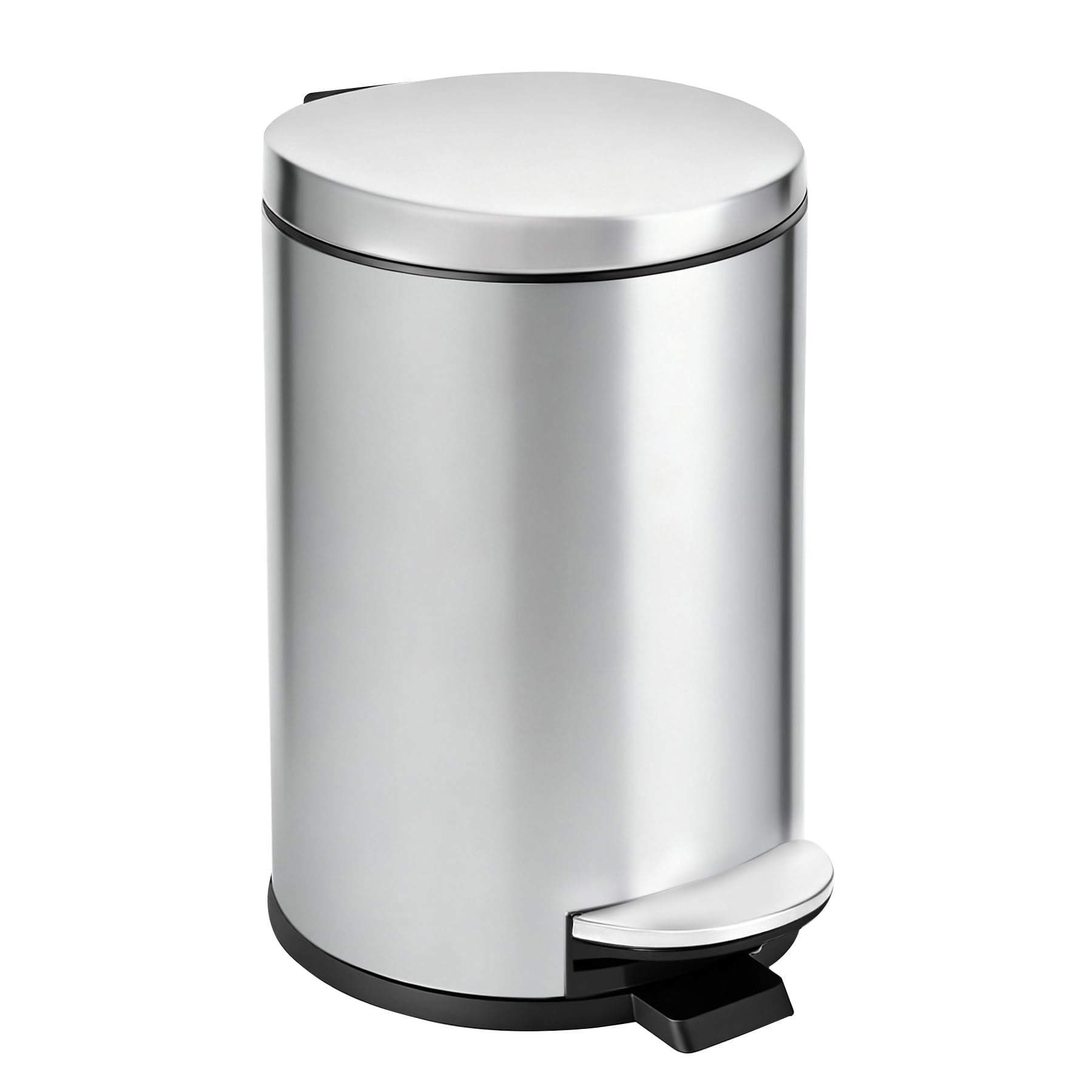 Small Bathroom Trash Can with Lid Soft Close