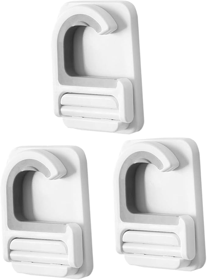 3pcs Punch Mop Holder Clips Multifunctional Mop Hanger Wall Mount Broom Organizer Hooks Strong for Home Office Restaurant