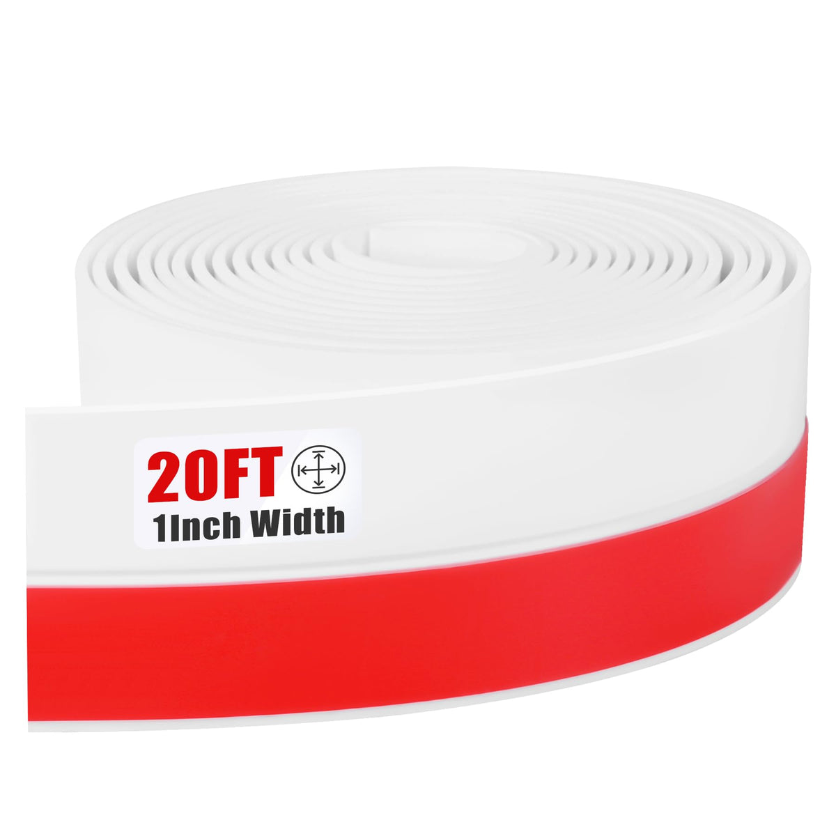 Draft Seal Tape for Doors and Windows 1 in x 20 Ft Silicone Weather Stripping Extra Thick 2mm Door Seal Strip with Strong Adhesive Draft Insulation Stopper Side Seal