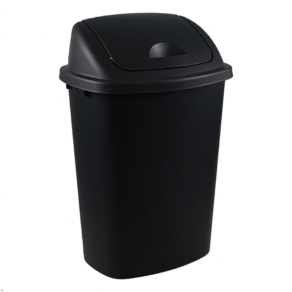 Black 13 Gallon Kitchen Trash Can with Swing Lid (4 Count)