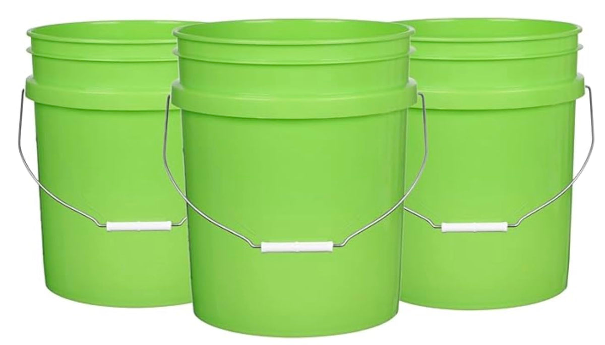 5 Gallon Premium HPDE Plastic Bucket (3 Count)