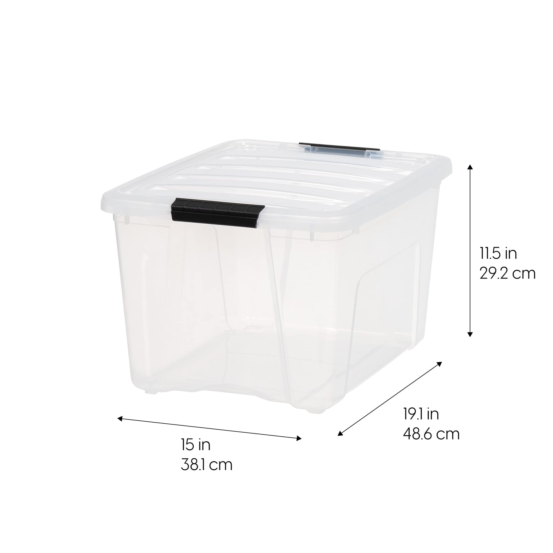 4 Pack 40 Quart Storage Bins with Lids (4 Count)
