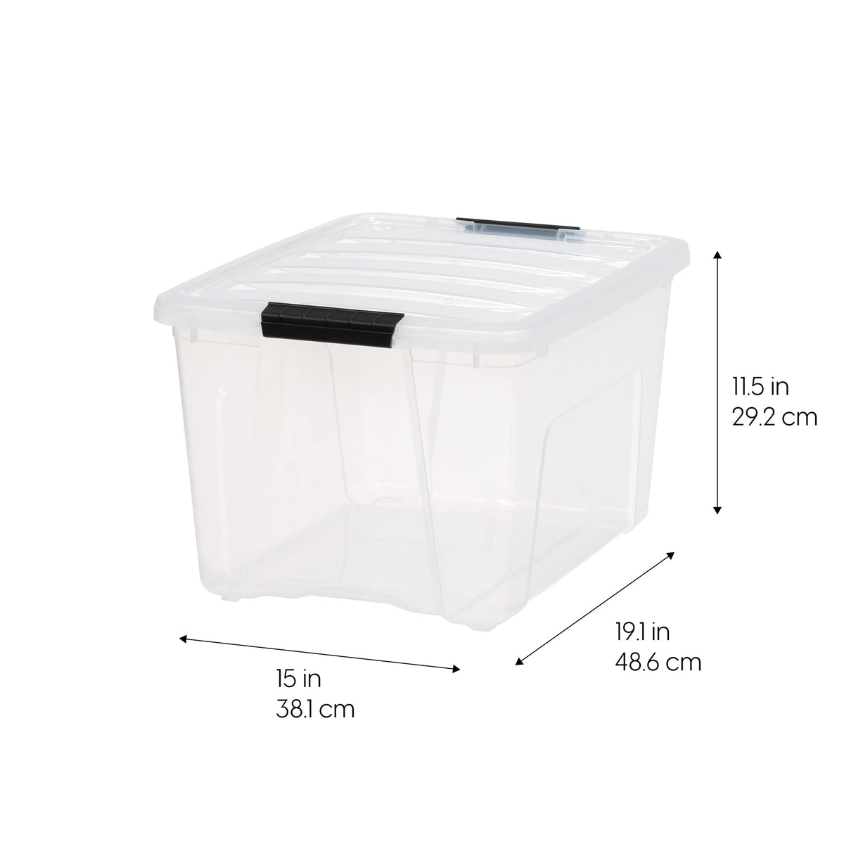 6 Pack 40 Quart Storage Bins with Lids (6 Count)