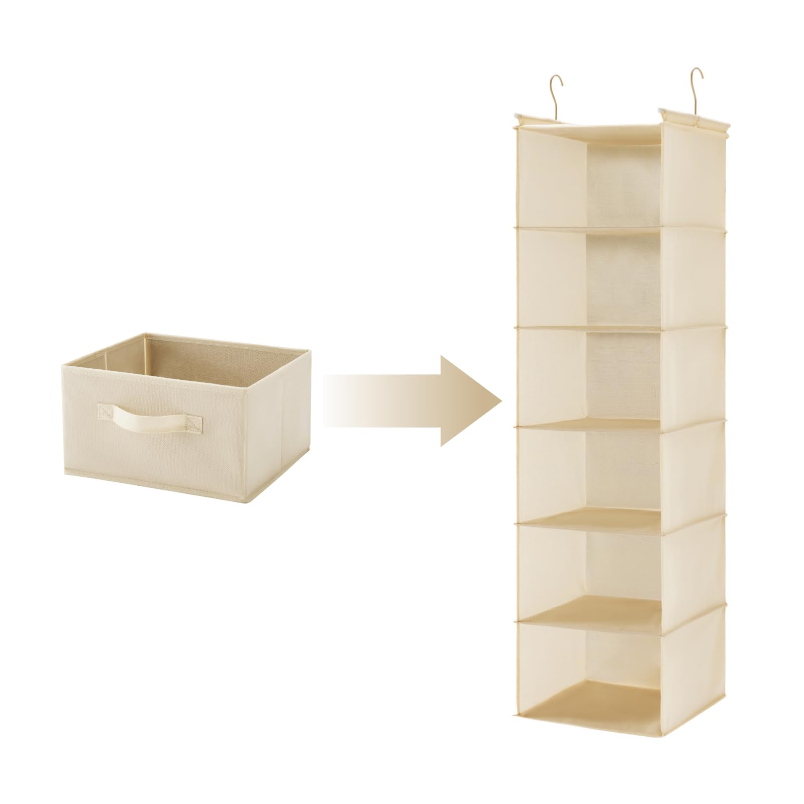 2 Drawer Hanging Closet Storage Organizer