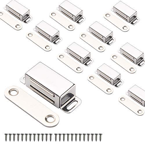 Cabinet Magnets Magnetic Door Catch Stainless Steel Door Magnet for Kitchen Bathroom Cupboard Wardrobe Closet Closures Cabinet Door Drawer Latch 20 lbs (10 Count)