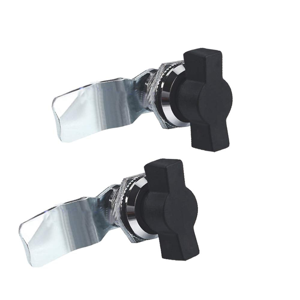 4pcs Thumb Operated Offset Cam Lock Thumb Cam Lock for Machine Cabinet Drawer Black_3