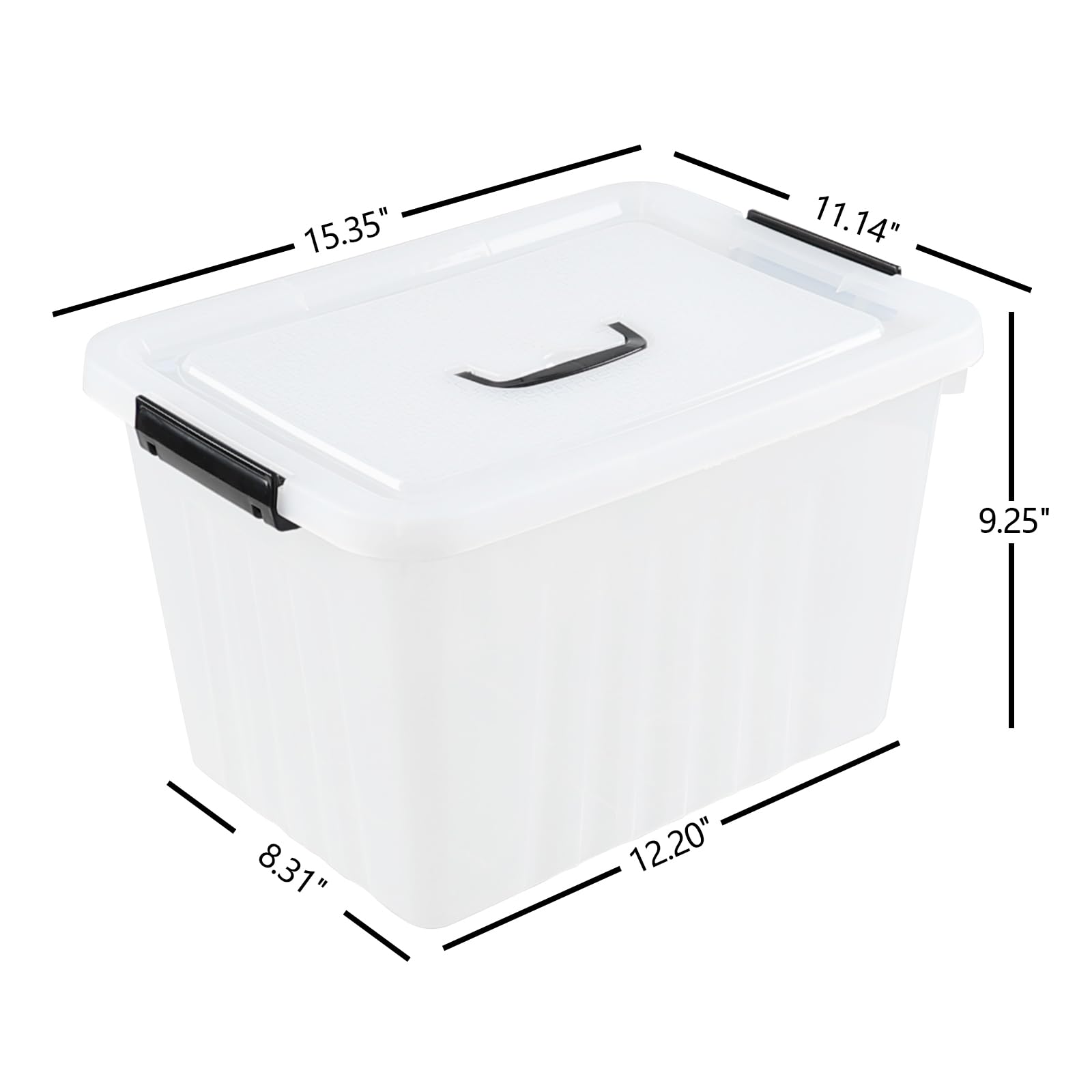 4 Pack Clear Plastic Latching Box (4 Count)