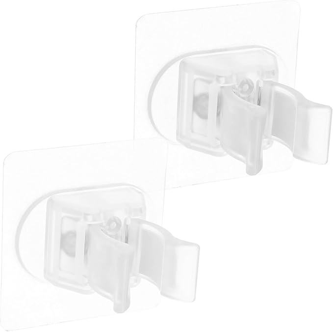 2Pcs Wall Mounted Mop Holder Adhesive Broom Organizer for Bathroom Kitchen and Laundry Room Simple Design Easy Installation Lightweight and Wall Holder for Brooms