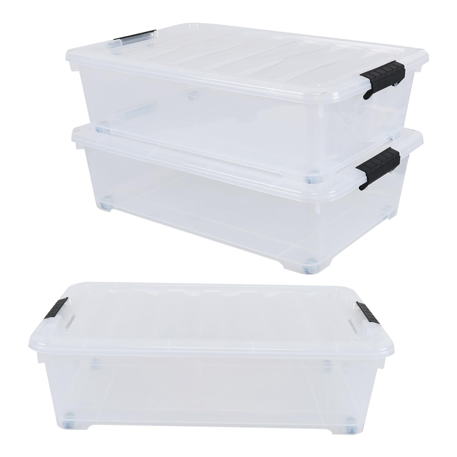 Under Bed Storage Container with Wheels (3 Count)