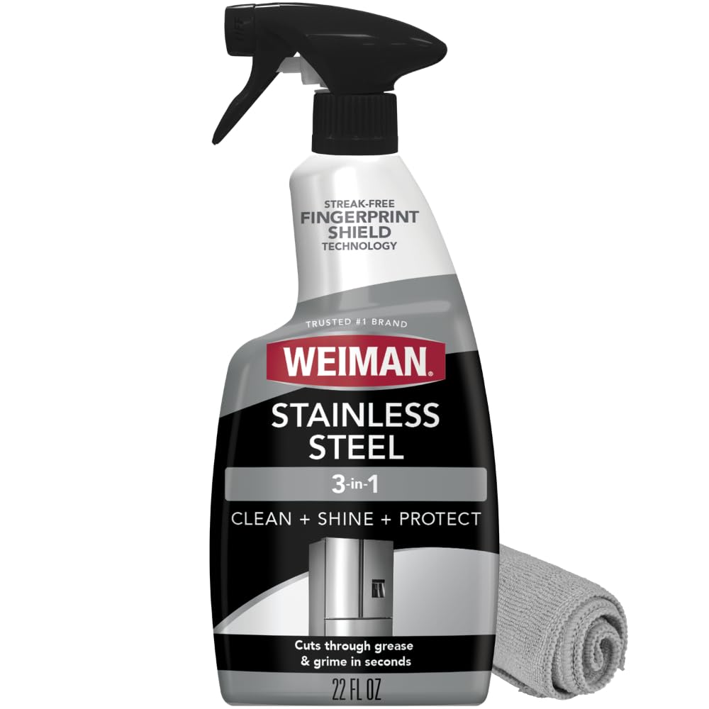 Stainless Steel Cleaner & Polish Spray with Cloth (24 Fl Oz)