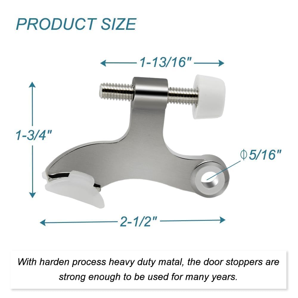 48 Pack Hinge Pin Brushed Nickel Door Stopper (48 Count)