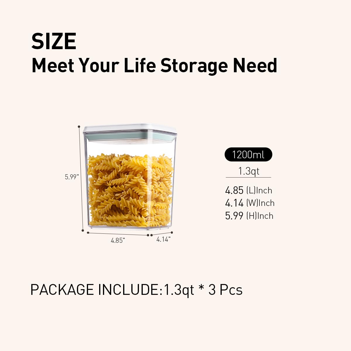 Airtight Food Storage Containers (3 Count)
