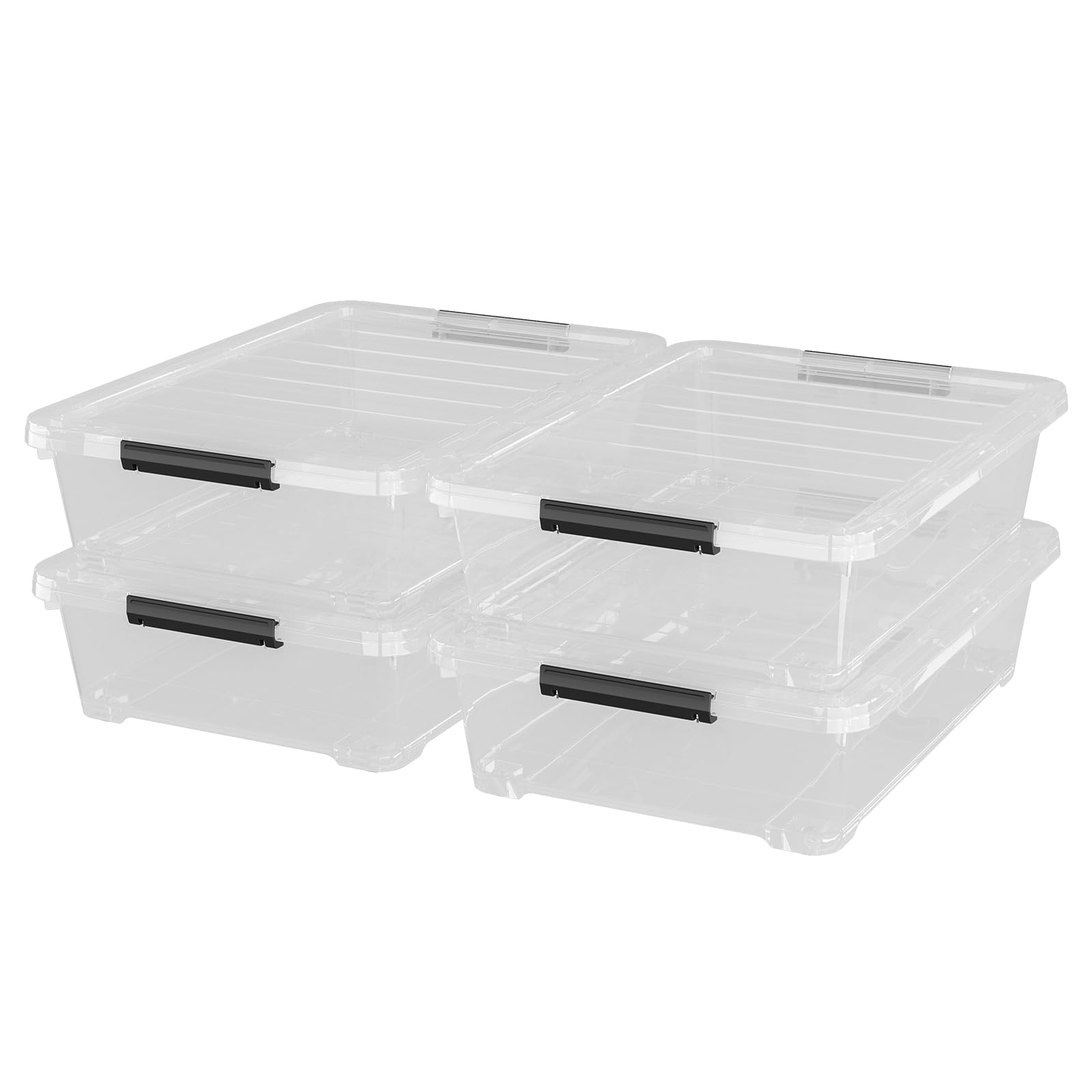4 Pack Under Bed Storage Box (4 Count)