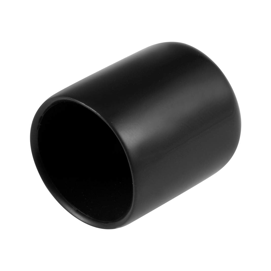 20pcs Rubber End Caps 20mm ID Vinyl Round Tube Bolt Cap Cover Thread Protectors Black (20 Count)