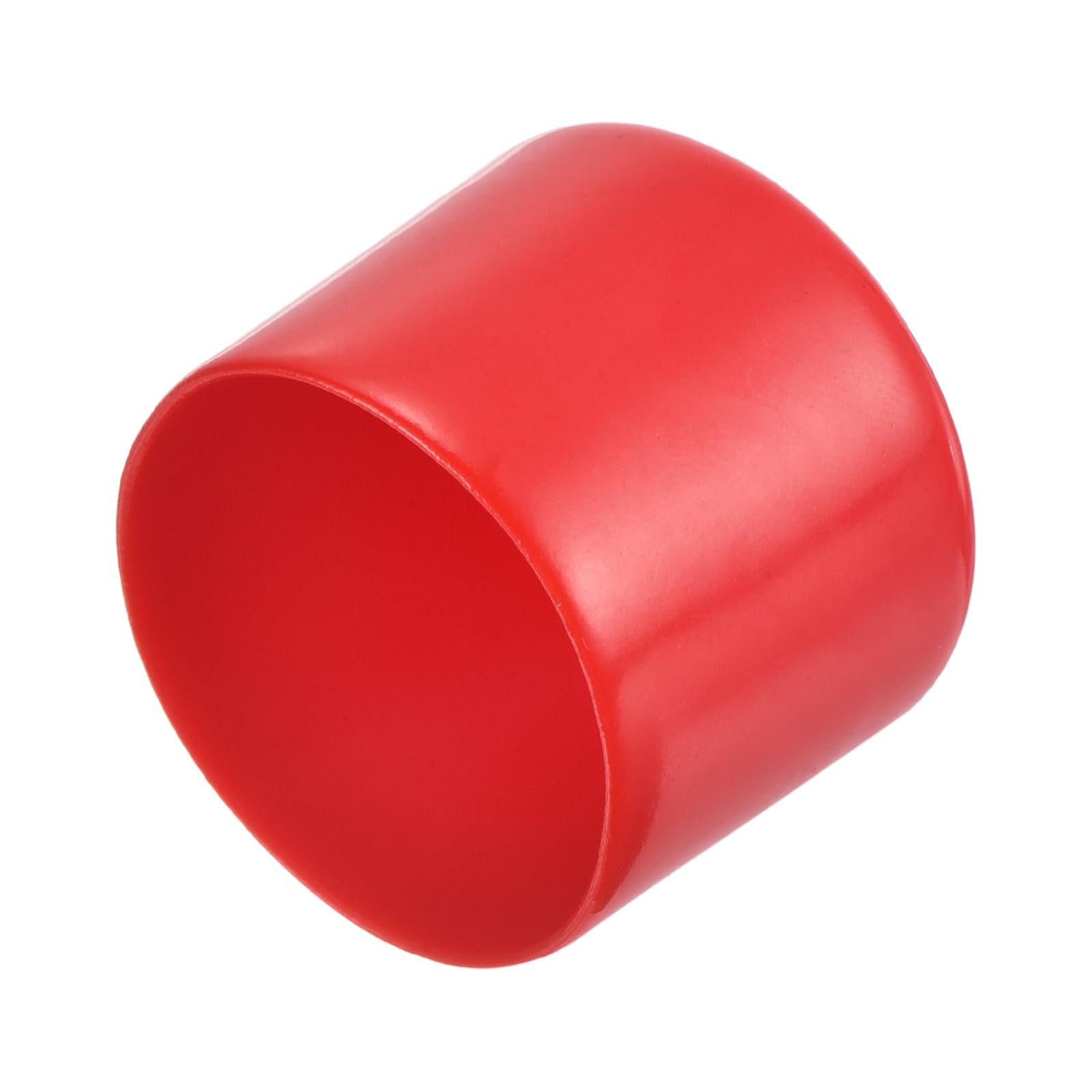20pcs Rubber End Caps 35mm ID Vinyl Round Tube Bolt Cap Cover Thread Protectors Red