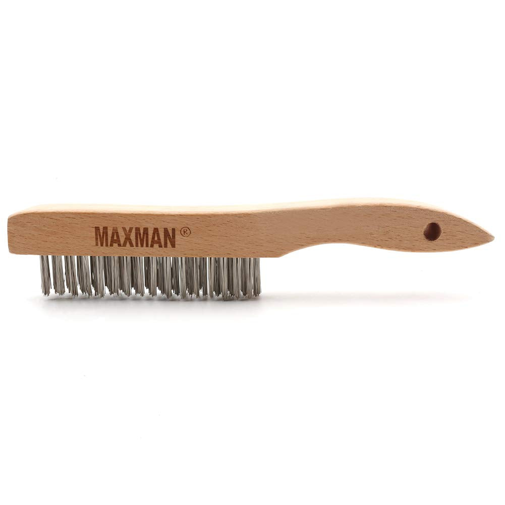 Wire Brush Heavy Duty Stainless Steel Wire Brushes for Cleaning Rust (2 Count)