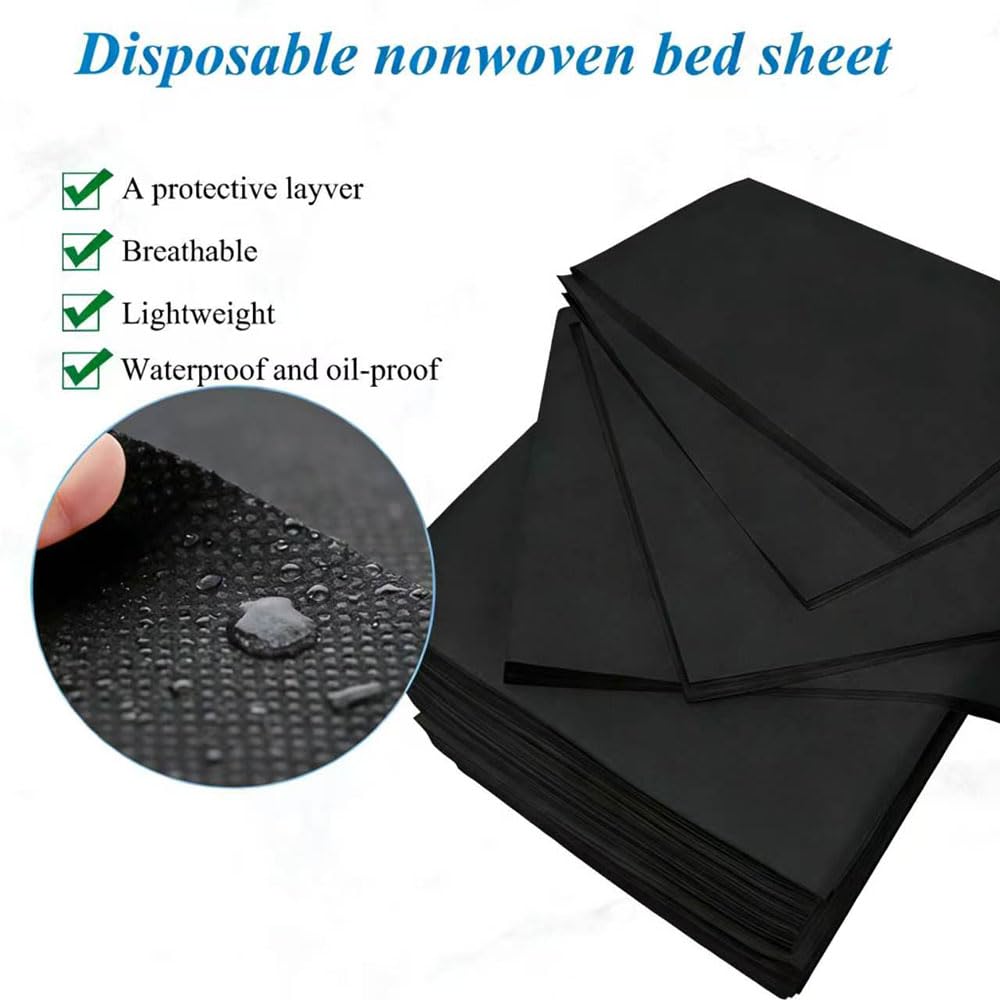 50Pcs Disposable Bed Sheets 31.5"x71" Coated Non (50 Count)