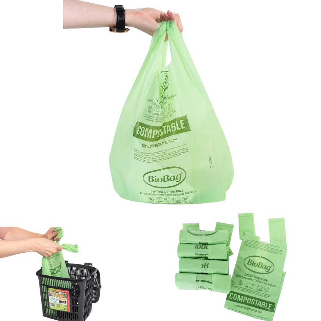 2.6 Gallon Compostable Bags with Handles by BioBag