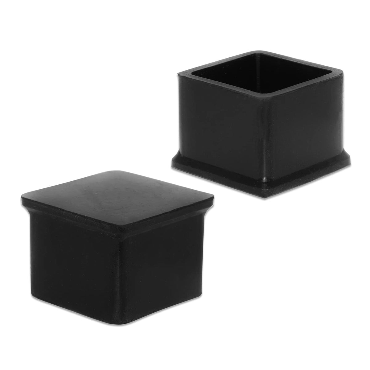 Durable Non Marking Silicone Chair Leg Caps Tips Floor Protectors Square Furniture Table Leg Covers (20 Count)