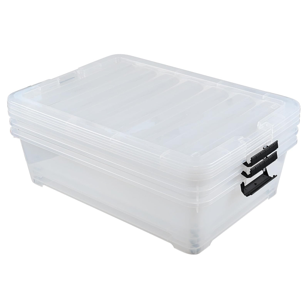 3 Pack 50 Quart Under the Bed Low Profile Storage Boxes (3 Count)
