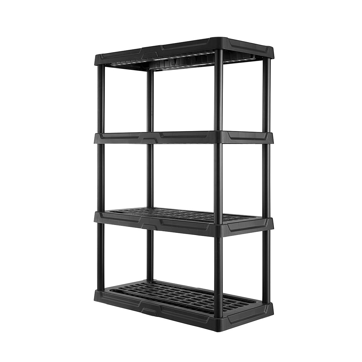 4 Tier Heavy Duty Plastic Storage Shelves for Garage