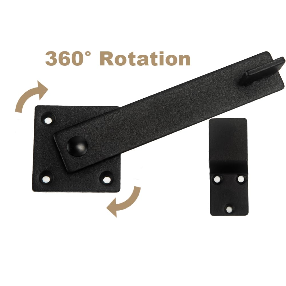 2 Pack Flip Gate Latch Lock 6'' Adjustable Barn Door Lock Hardware Safety Rustic Gate Lock for Ourdoor Wooden Fence
