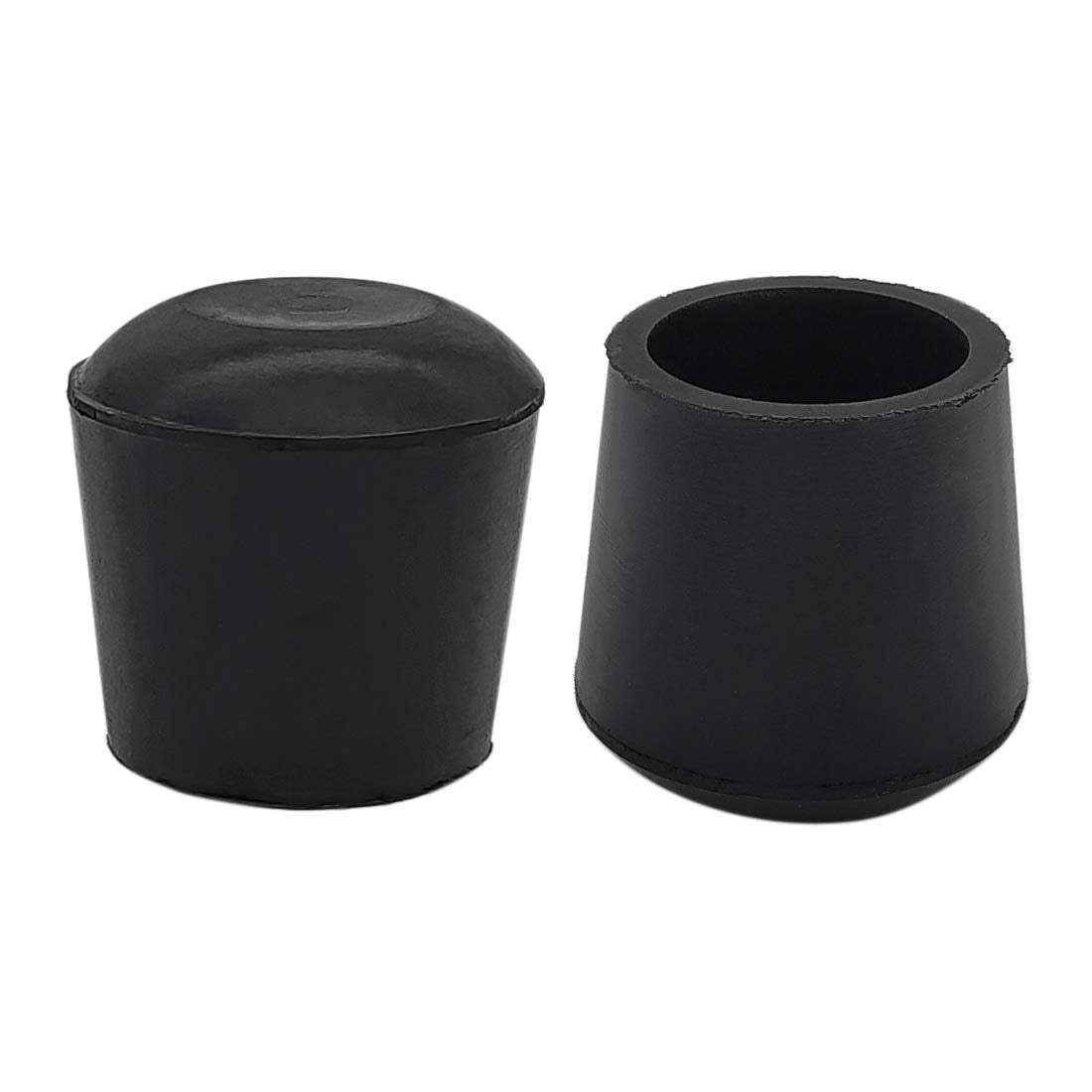 Furniture Chair Leg Caps Round Black 25mm 1" 4PCS (4 Count)