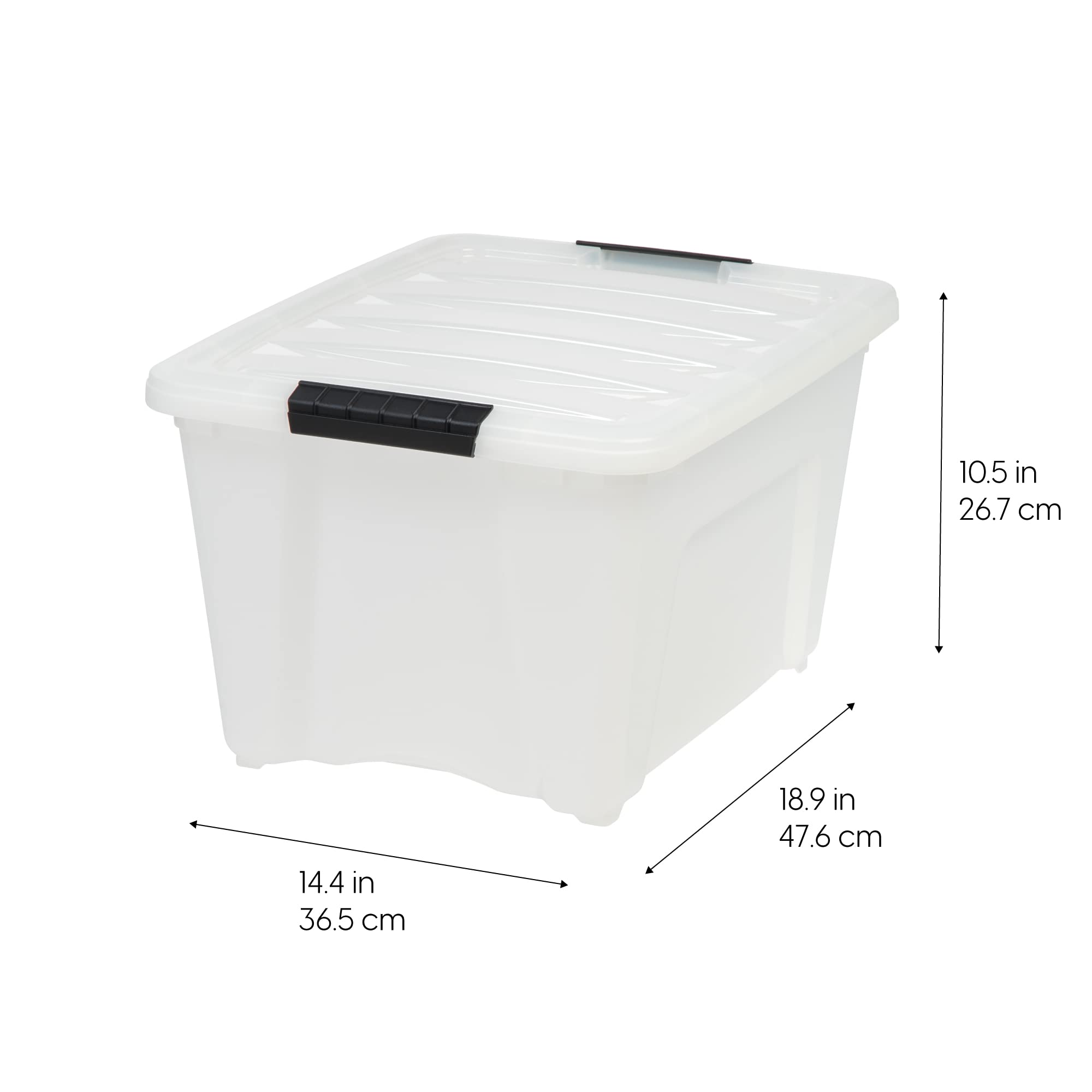 4 Pack 32 Quart Storage Bins with Lids (4 Count)