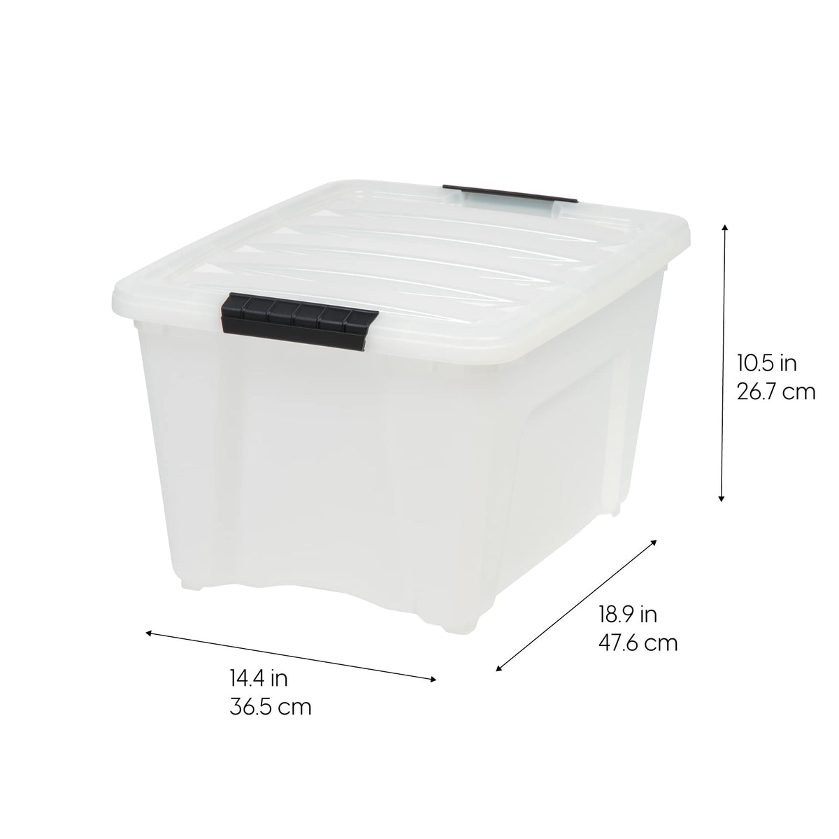 6 Pack 32 Quart Storage Bins with Lids (6 Count)
