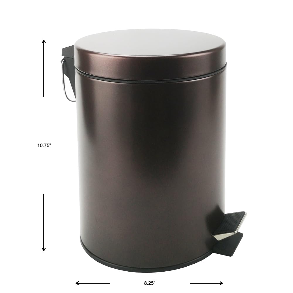 Stainless Steel Small Trash Can with Lid & Step Pedal