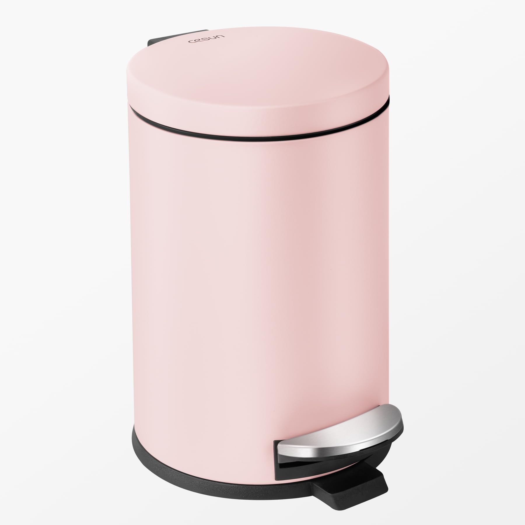 Small Round Bathroom Trash Can with Lid Soft Close