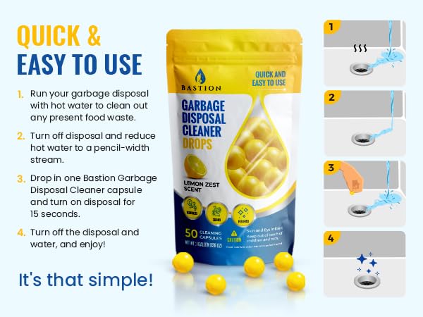 Garbage Disposal Cleaner and Deodorizer Drops (50 Count)