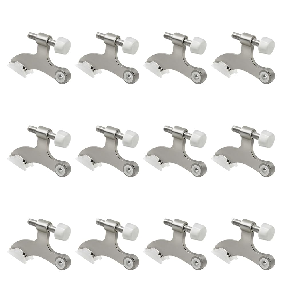 12 Pack Hinge Pin Brushed Nickel Door Stopper (2 2)