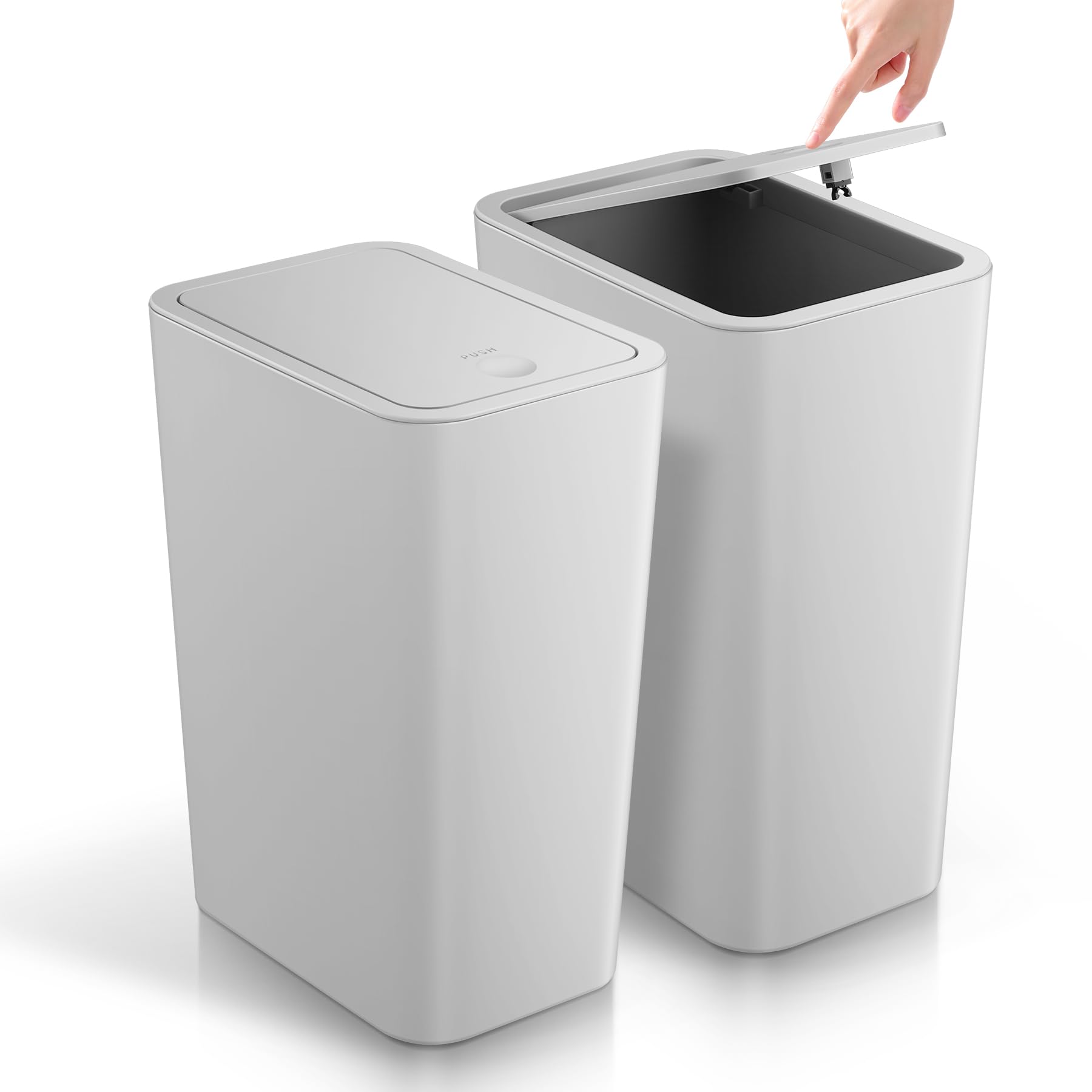 Bathroom Trash Can with Lid (2 Count)