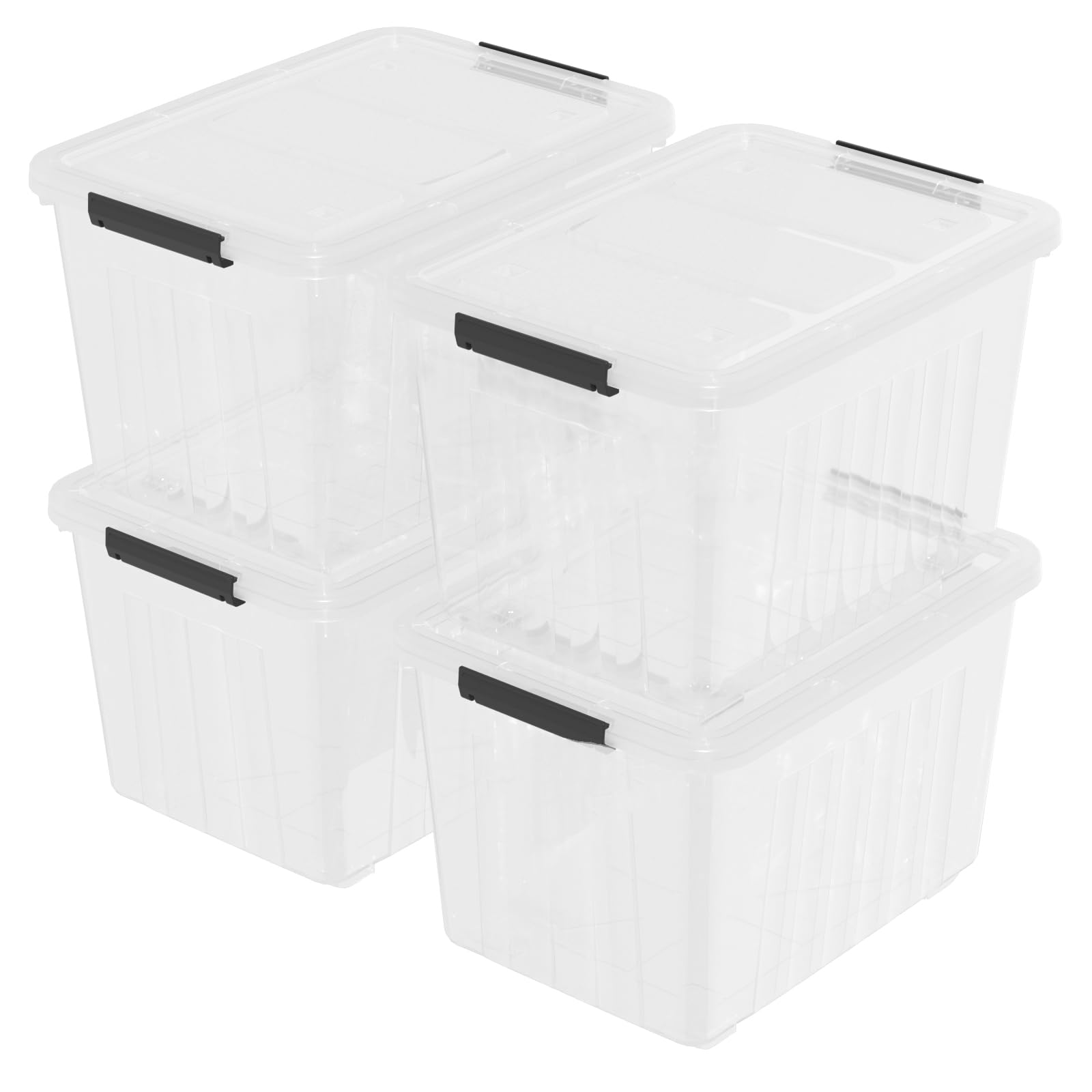 70 Quart Large Clear Storage Bins (4 Count)