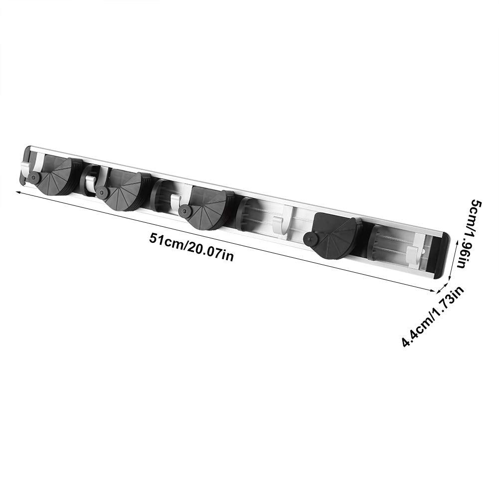 Space Saving Mop Broom Organizer Securely Grips Household Objects for Wall Storage