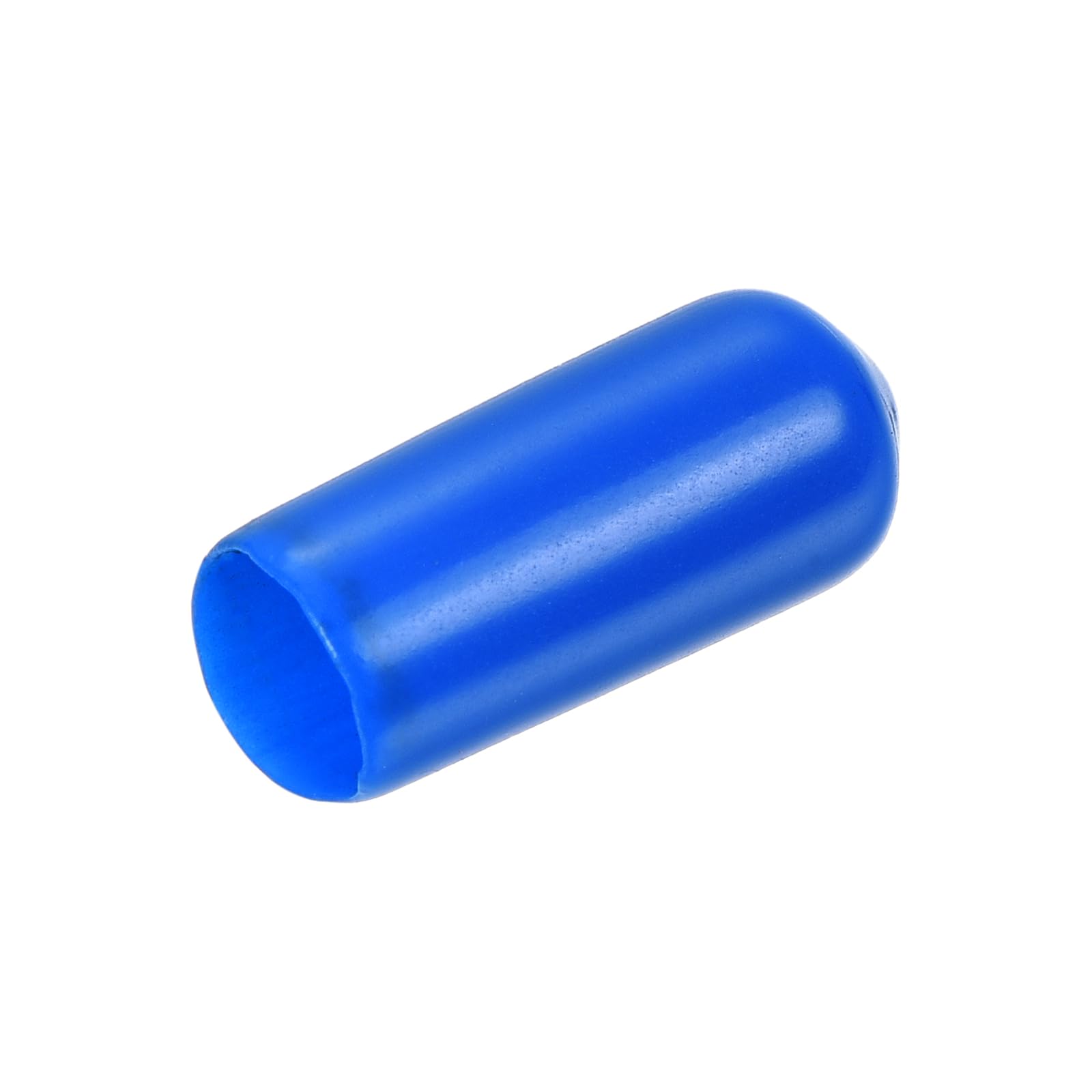 20pcs Rubber End Caps 7mm ID Vinyl PVC Round Tube Bolt Cap Cover Screw Thread Protectors Blue