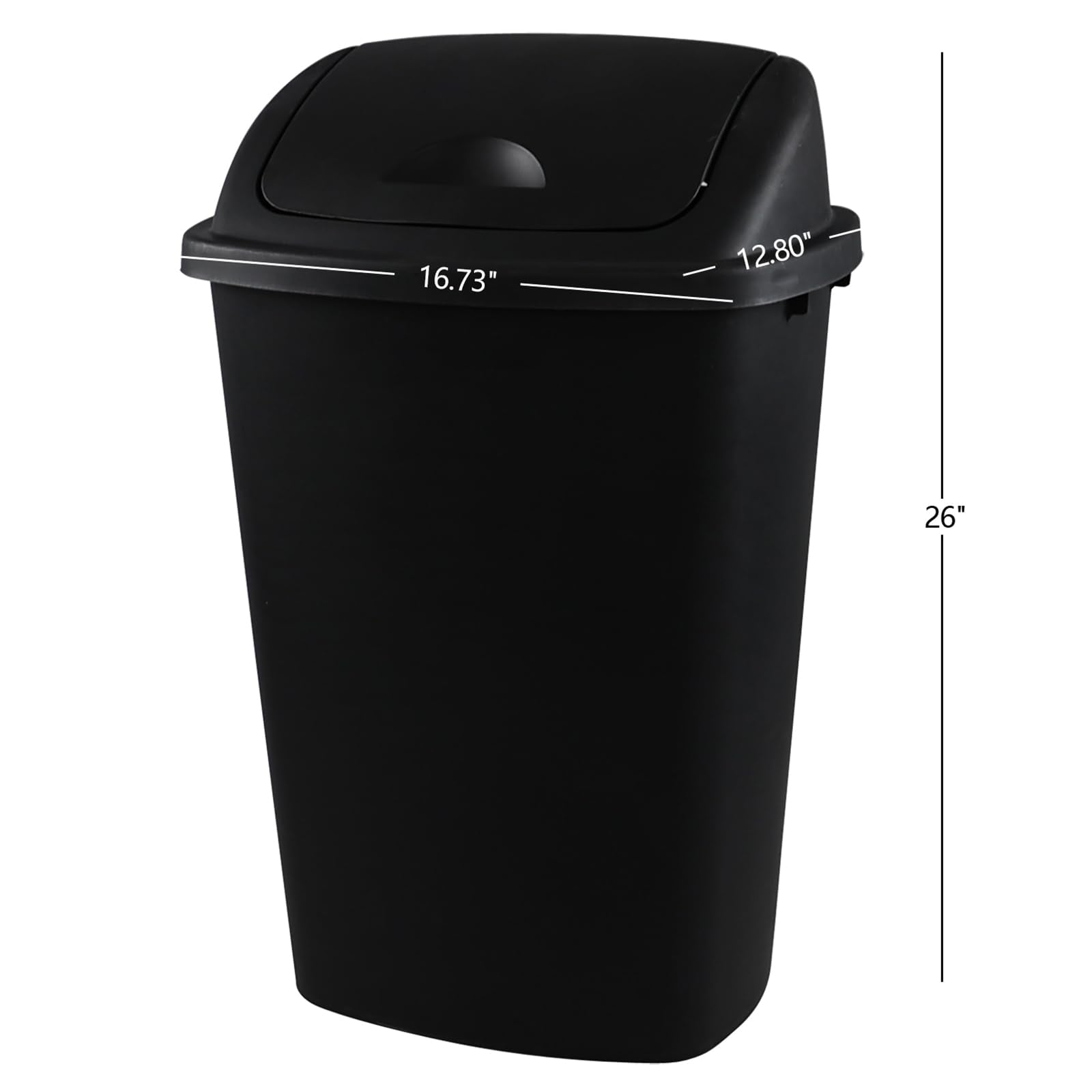 13 Gallon Kitchen Swing Lid Garbage Can (4 Count)