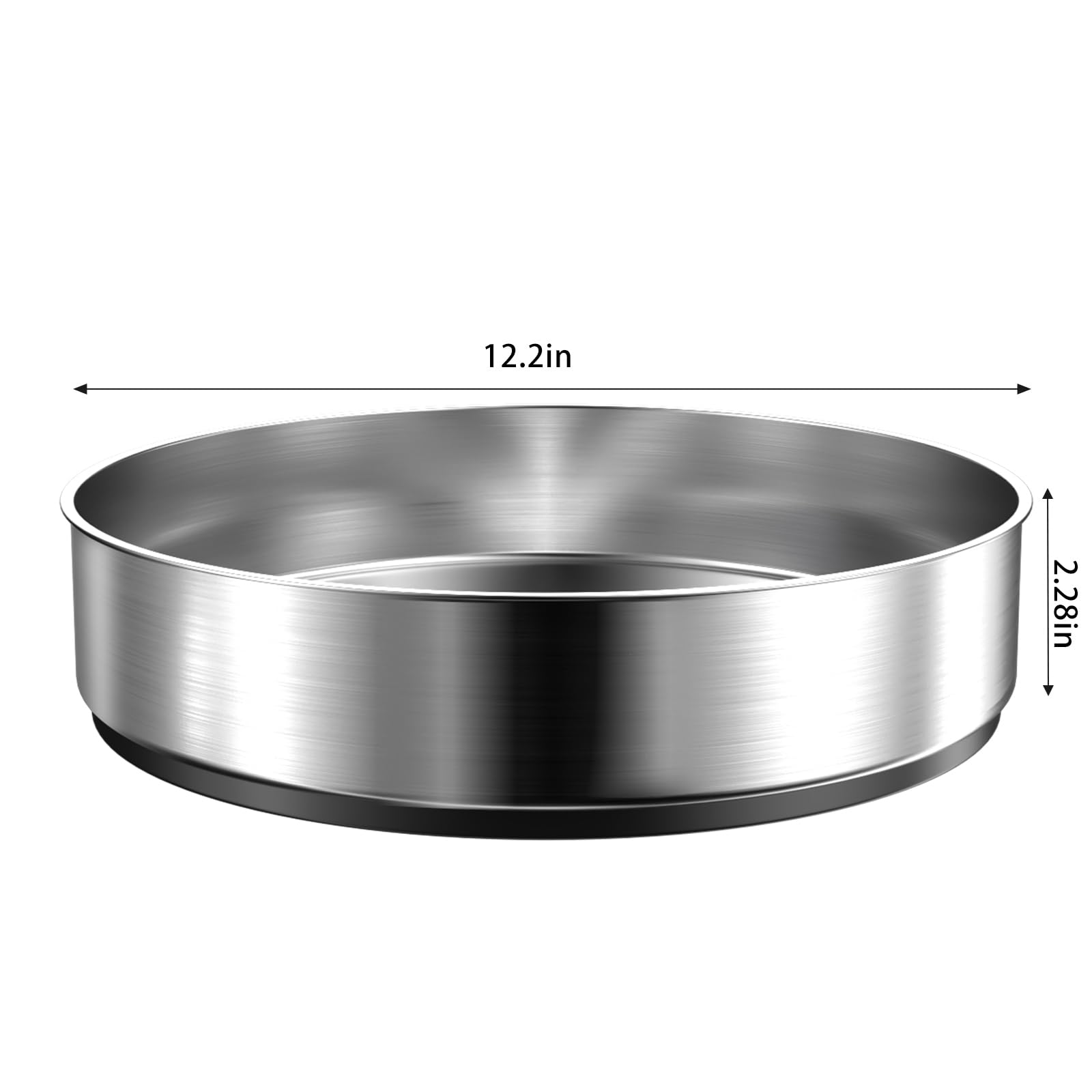 Pantry Cabinet Lazy Susan Stainless Steel Black Spice Rack Turntable