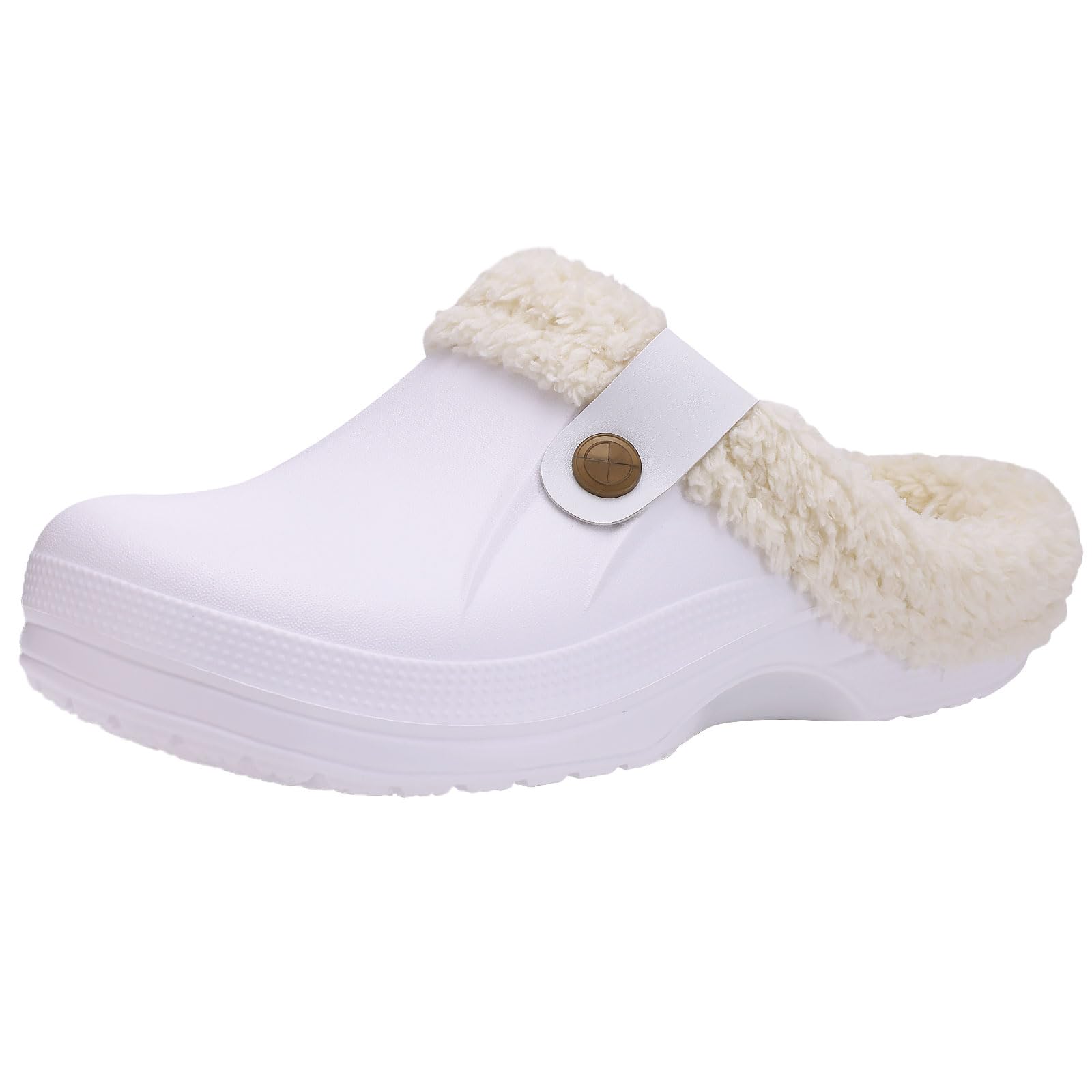 Fur Lined Clogs for Women & Men Fuzzy Slippers with Memory Foam