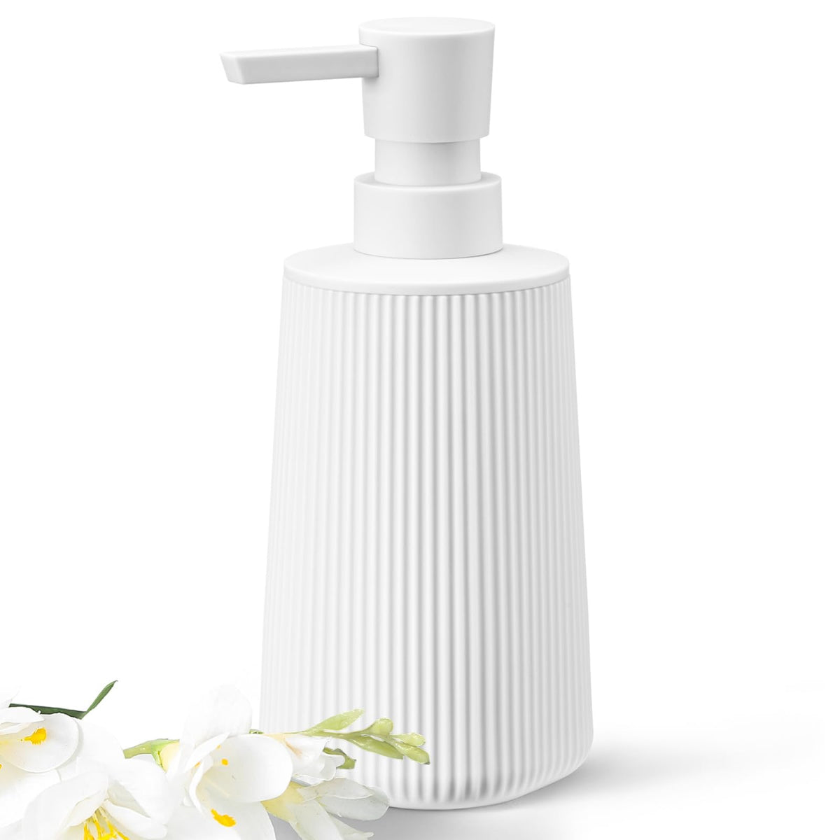 White Hand Soap Dispenser for Bathroom and Kitchen
