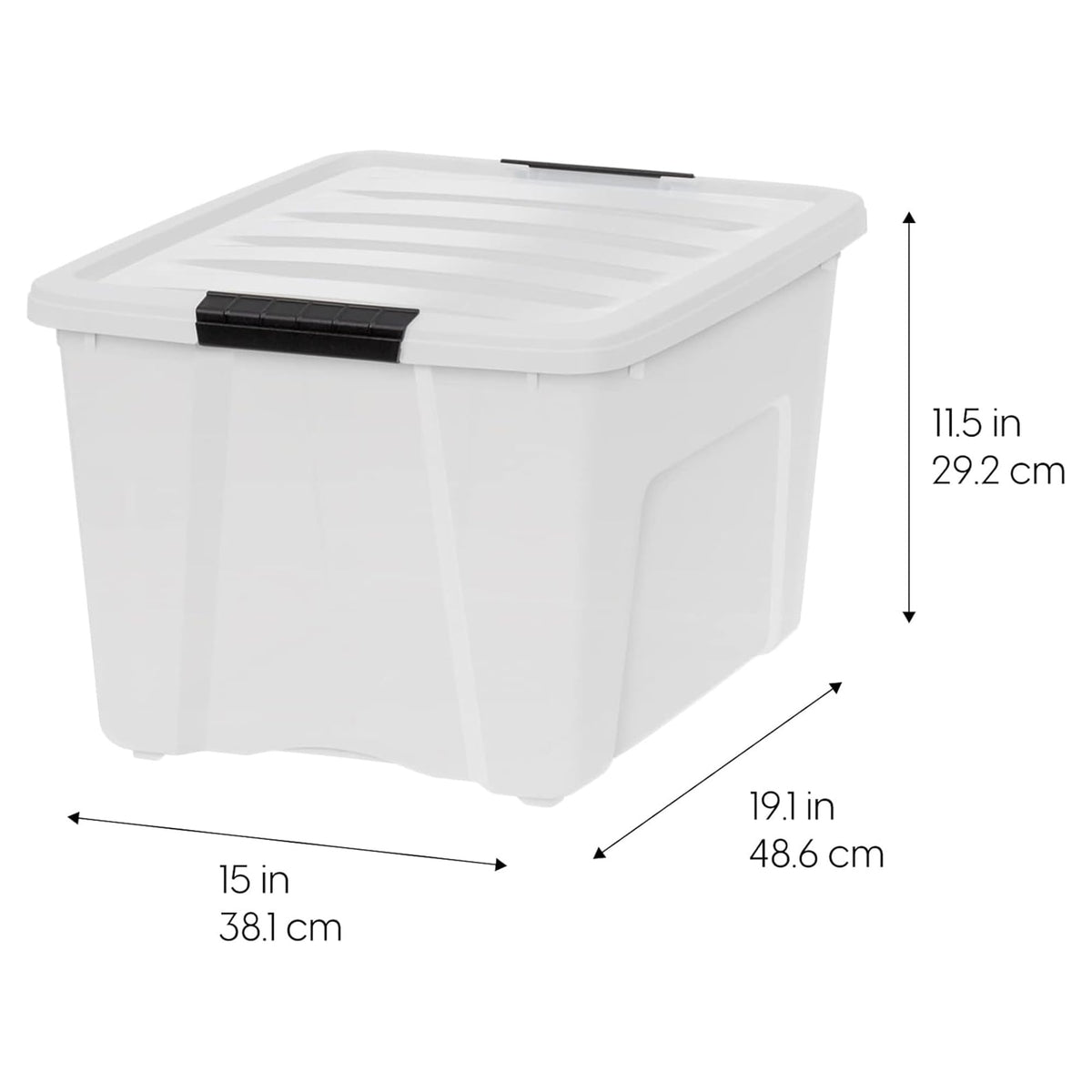 6 Pack 40 Quart Storage Bins with Lids (6 Count)