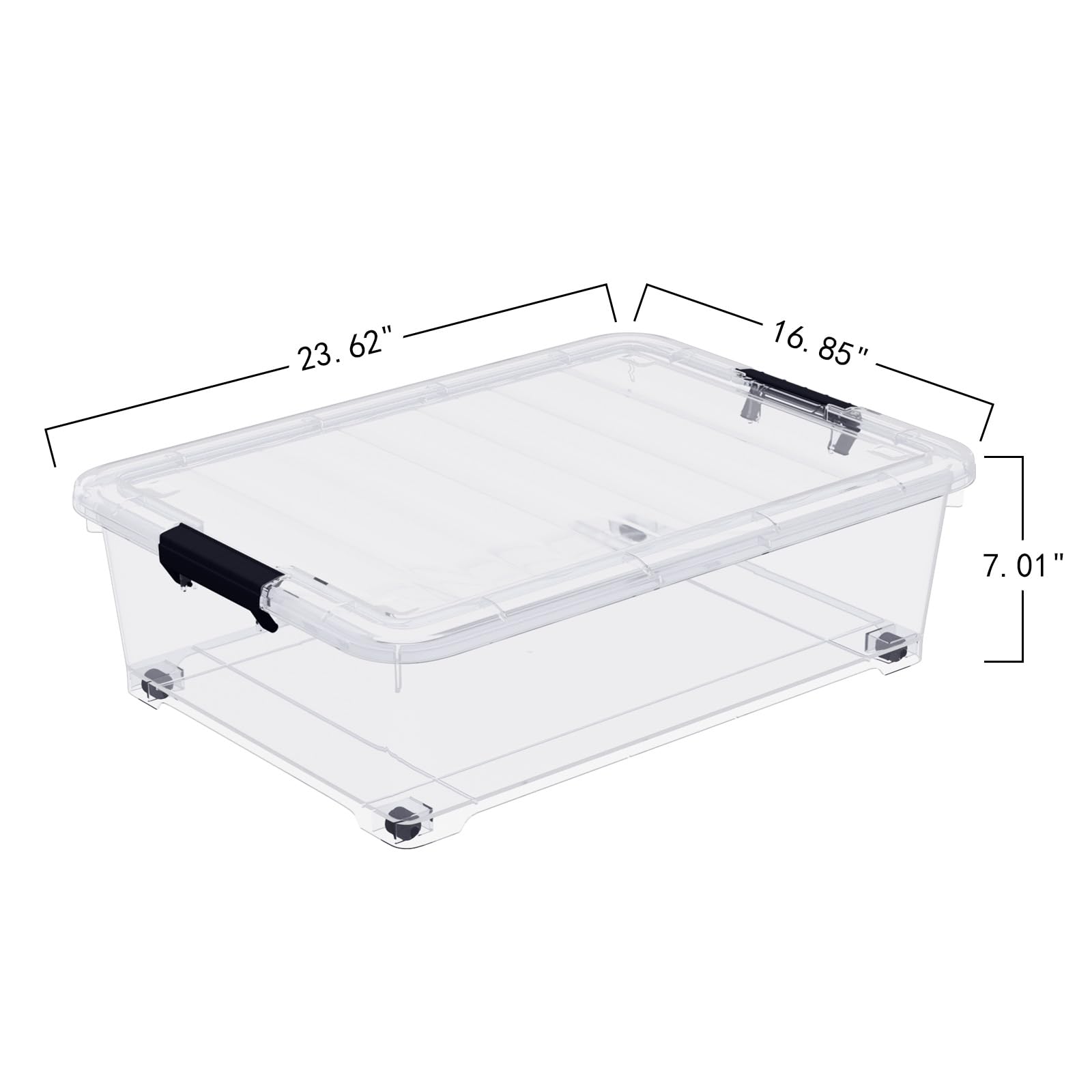 Under Bed Storage Bins with Lids and Wheels (4 Count)