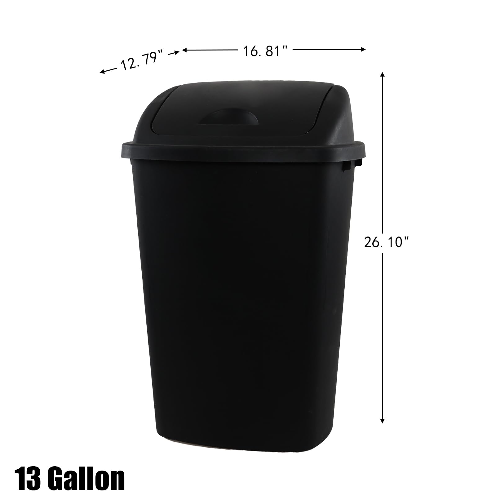 13 Gallon Swing Top Trash Can (4 Count)