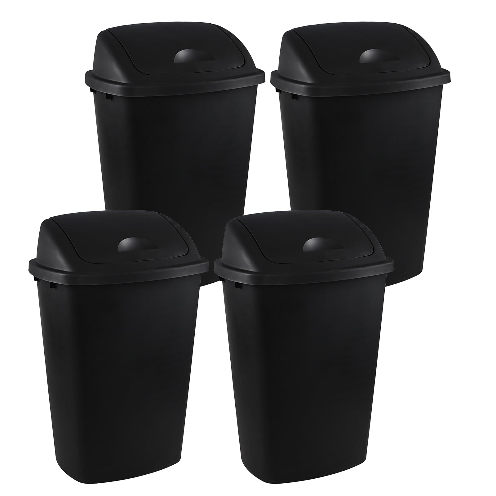 13 Gallon 50 L Swing Lid Tall Kitchen Trash Can (4 Count)