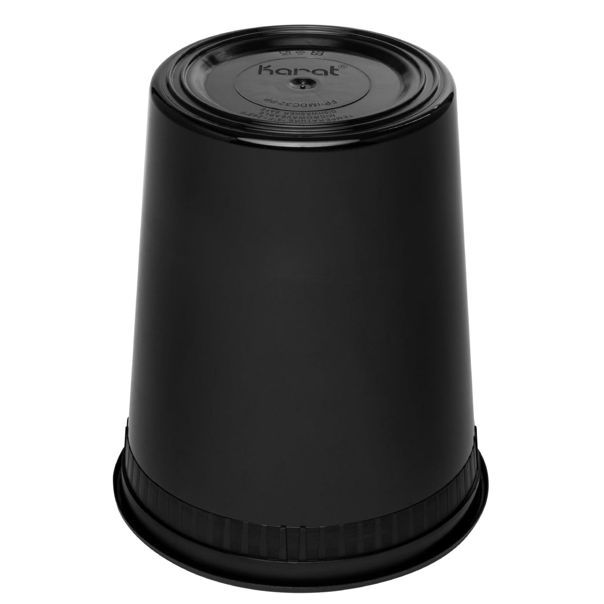 32oz 240 ct Black PP Injection Molded Round Deli Containers with Lids (240 Count)